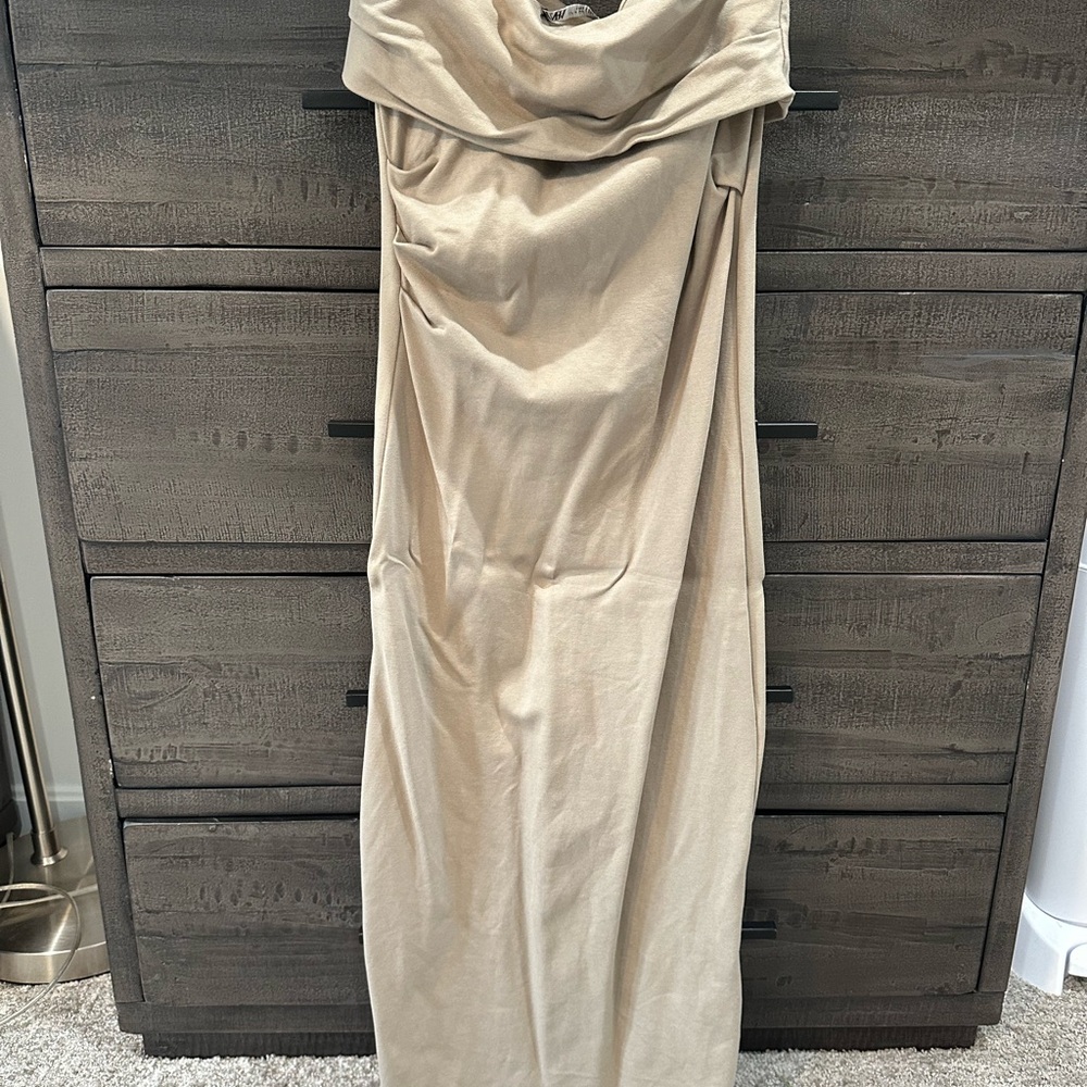 Zara Strapless Cream Dress